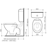 Caroma Junior 200 4s Suite Trap White